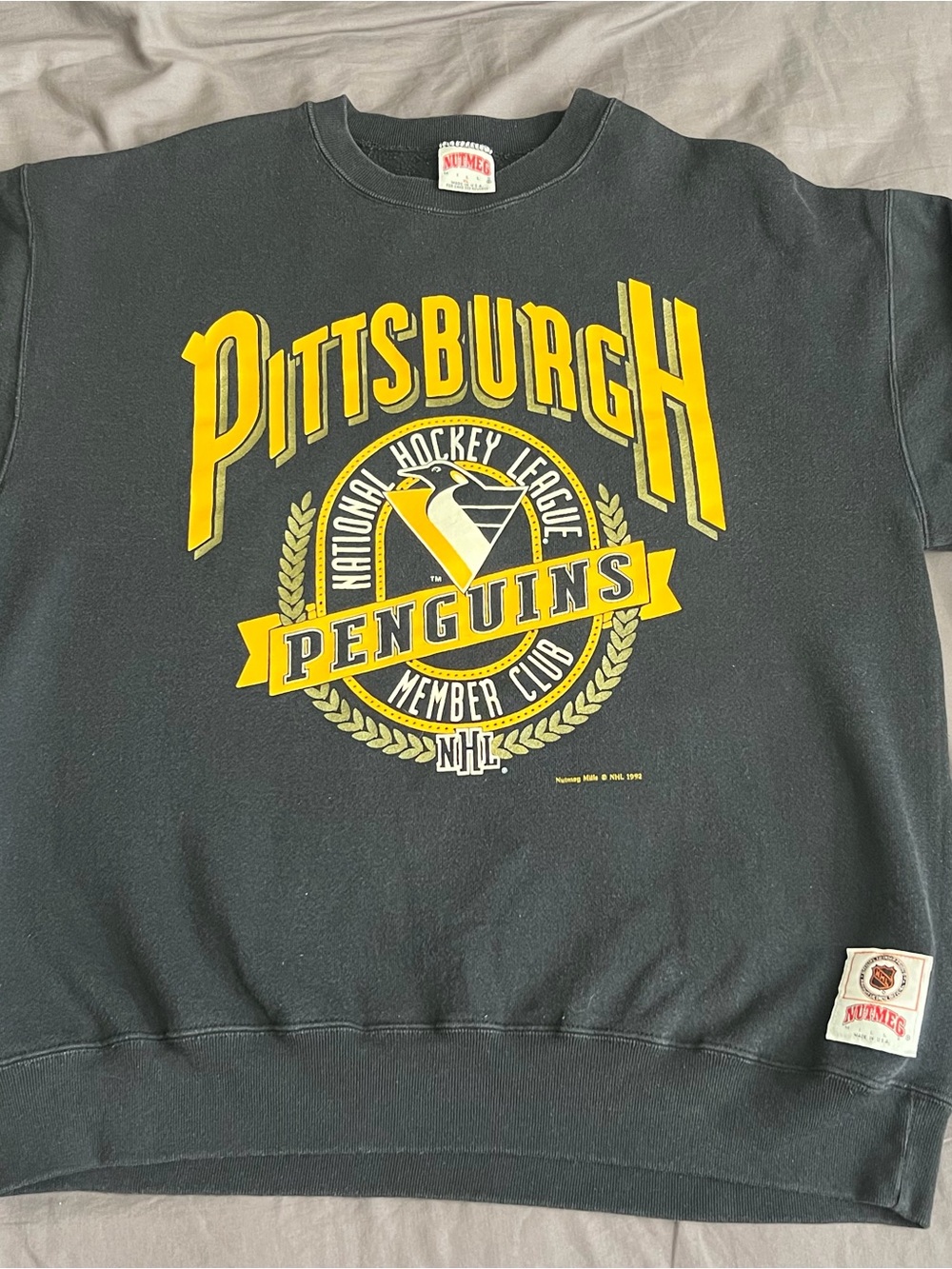 Vintage 90's Pittsburgh Penguins T-Shirt Nutmeg XL Single-Stitch Made In USA